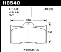 Hawk Performance Hawk Wilwood 7112 Caliper DTC-70 Brake Pads