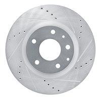 R1 Concepts R1 2019-2025 Mazda 3 Front Right Drilled & Slotted Silver Brake Rotor