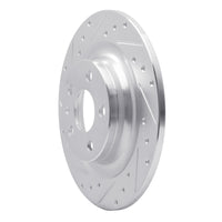 R1 Concepts R1 18-25 Volvo S60 Rear Left Drilled & Slotted Silver Brake Rotor
