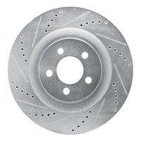 R1 Concepts R1 05-23 Chrysler 300 Front Left Drilled & Slotted Silver Brake Rotor