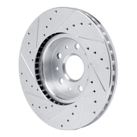 R1 Concepts R1 14-20 Cadillac CT6 Front Right Drilled & Slotted Silver Brake Rotor