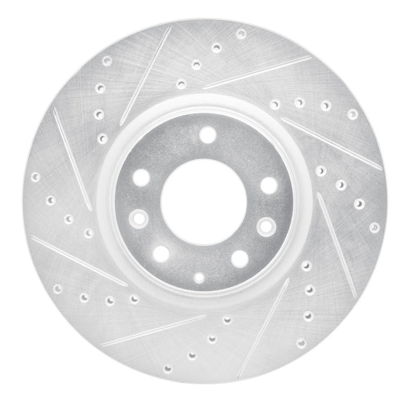 R1 Concepts R1 06-07 Mazda 6 Front Left Drilled & Slotted Silver Brake Rotor