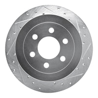 R1 Concepts R1 03-04 Dodge DAKOTA RWD Rear Right Drilled & Slotted Silver Brake Rotor
