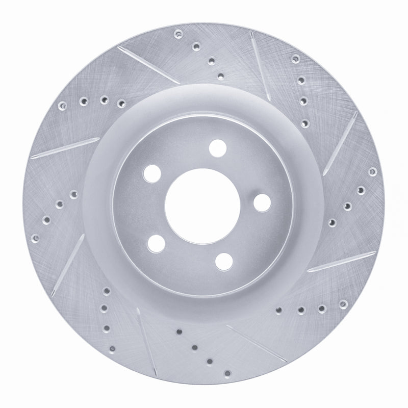 R1 Concepts R1 05-23 Chrysler 300 Front Right Drilled & Slotted Silver Brake Rotor