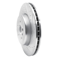 R1 Concepts R1 17-25 BMW 430I xDrive Front Right Drilled & Slotted Silver Brake Rotor