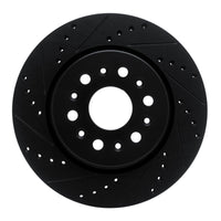 R1 Concepts R1 17-25 Buick Enclave Rear Left Drilled & Slotted Black Brake Rotor