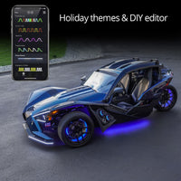 XKGLOW XK Glow LED Underglow Light Kit for Polaris Slingshot XKCHROME Smartphone App Controller (Standard)