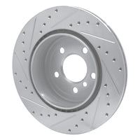 R1 Concepts R1 11-16 BMW 528I Rear Right Drilled & Slotted Silver Brake Rotor