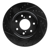 R1 Concepts R1 10-14 Ford F-150 RWD Front Right Drilled & Slotted Black Brake Rotor