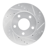 R1 Concepts R1 1975-1980 Ford Granada Right Rear Drilled & Slotted Silver Brake Rotor