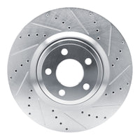 R1 Concepts R1 20-25 Ford Explorer Front Right Drilled & Slotted Silver Brake Rotor