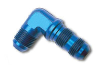 Russell Performance -3 AN to 1/8in NPT 90 Degree Flare to Pipe Adapter (Blue)