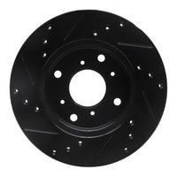 R1 Concepts R1 98-02 Acura CL Front Right Drilled & Slotted Black Brake Rotor