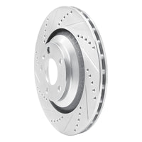 R1 Concepts R1 05-11 Audi A6 Quattro Rear Left Drilled & Slotted Silver Brake Rotor