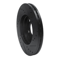R1 Concepts R1 94-04 Ford Mustang Front Left Drilled & Slotted Black Brake Rotor