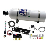 Nitrous Express 05-10 Ford Mustang 4.6L 3 Valve Nitrous Plate Kit (50-150HP) w/15lb Bottle