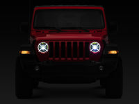Raxiom 18-22 Jeep Wrangler JL/ JT 9-Inch LED Headlights w/ DRL and Halo- Black Housing (Clear Lens)