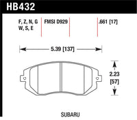 Hawk Performance Hawk 2006-2006 Saab 9-2X 2.5i HPS 5.0 Front Brake Pads