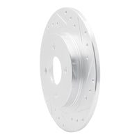 R1 Concepts R1 02-04 Ford Focus Rear Right Drilled & Slotted Silver Brake Rotor