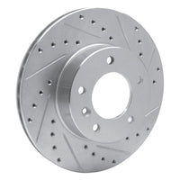 R1 Concepts R1 86-89 Jaguar VanDEN PLAS Front Right Drilled & Slotted Silver Brake Rotor