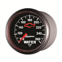 AutoMeter Gauge Water Temp 2-1/16in. 100-260 Deg. F Digital Stepper Motor Chevy Red Bowtie Black