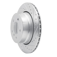 R1 Concepts R1 06-10 BMW 535XI Rear Right Drilled & Slotted Silver Brake Rotor