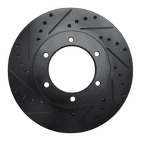 R1 Concepts R1 91-98 Toyota 4Runner Front Left Drilled & Slotted Black Brake Rotor