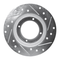 R1 Concepts R1 85-91 Subaru XT Rear Left Drilled & Slotted Silver Brake Rotor
