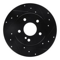R1 Concepts R1 94-11 Mercedes-Benz CLK350 Rear Right Drilled & Slotted Black Brake Rotor