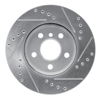 R1 Concepts R1 14-24 Mini Cooper (Excl Clubman) Front Left Drilled & Slotted Silver Brake Rotor