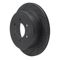 R1 Concepts R1 04-08 Ford F-150 4WD Front Left Drilled & Slotted Black Brake Rotor