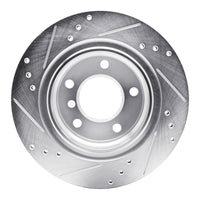 R1 Concepts R1 03-08 BMW Z4 Rear Right Drilled & Slotted Silver Brake Rotor