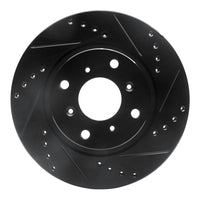 R1 Concepts R1 87-90 Acura Legend Front Right Drilled & Slotted Black Brake Rotor