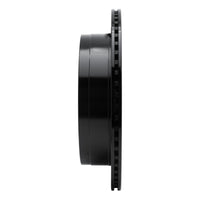 R1 Concepts R1 07-22 Lexus LX570 Rear Left Drilled & Slotted Black Brake Rotor