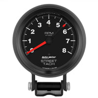 Autometer Z-Series 3-3/4in 8K RPM Pedestal w/ Red Line Tachometer Gauge