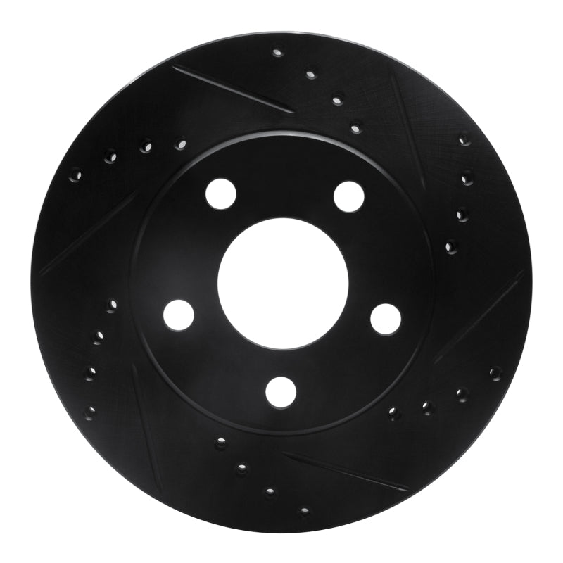 R1 Concepts R1 1990-1997 Buick LeSabre Front Right Drilled & Slotted Black Brake Rotor
