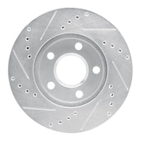 R1 Concepts R1 87-90 Chrysler Town & Country Front Right Drilled & Slotted Silver Brake Rotor