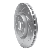 R1 Concepts R1 04-07 Volvo V70 Front Left Drilled & Slotted Silver Brake Rotor