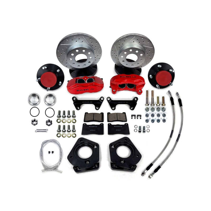 Baer Brakes 70 Ford Fairlane 11in SS4 Alum Hub Front SDZ Brake Kit - Hugger Orange