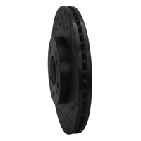 R1 Concepts R1 04-12 Mitsubishi Eclipse Front Right Drilled & Slotted Black Brake Rotor