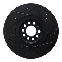 R1 Concepts R1 04-06 Audi TT Quattro Left Front Drilled & Slotted Black Brake Rotor