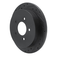 R1 Concepts R1 97-04 Ford F-150 RWD Rear Left Drilled & Slotted Black Brake Rotor