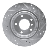 R1 Concepts R1 99-06 BMW 325CI (USA/Canada) Rear Left Drilled & Slotted Silver Brake Rotor