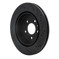R1 Concepts R1 05-11 Cadillac STS Rear Left Drilled & Slotted Black Brake Rotor