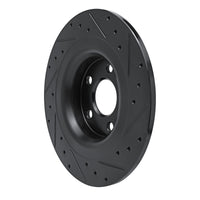 R1 Concepts R1 18-25 Volvo S60 Rear Left Drilled & Slotted Black Brake Rotor