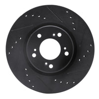 R1 Concepts R1 00-09 Honda S2000 Front Right Drilled & Slotted Black Brake Rotor