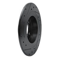 R1 Concepts R1 2013-2016 Mini Cooper Countryman Rear Right Drilled & Slotted Black Brake Rotor