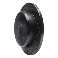 R1 Concepts R1 96-02 Ford Crown Victoria Rear Left Drilled & Slotted Black Brake Rotor