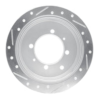 R1 Concepts R1 91-93 Hyundai SONATA Rear Right Drilled & Slotted Silver Brake Rotor