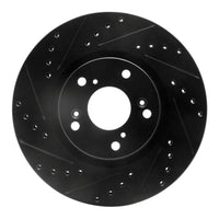 R1 Concepts R1 02-15 Acura CSX Front Left Drilled & Slotted Black Brake Rotor